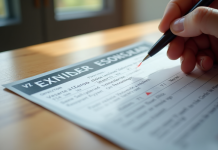 Certificat de carte grise posé sur une table en bois avec une main pointant la section V7