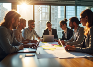 Innovation projet : conseils pour le réussir efficacement en entreprise Equipe diversifiee de professionnels en réunion d'innovation