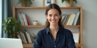 Métiers sans impôts : nos conseils pour gagner plus en toute légalité Femme confiante dans un bureau moderne et lumineux