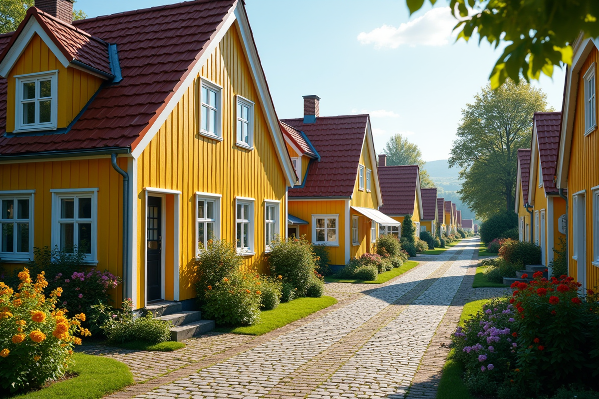 maisons jaunes