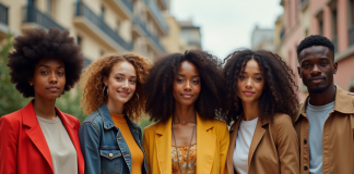 Groupe diversifié de personnes confiantes en milieu urbain