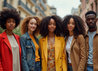 Vêtement de genre : révéler les codes et significations Groupe diversifié de personnes confiantes en milieu urbain