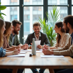 Durabilité et RSE : définition et enjeux pour les entreprises Groupe de professionnels durables en réunion moderne