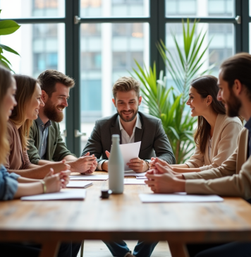 Durabilité et RSE : définition et enjeux pour les entreprises Groupe de professionnels durables en réunion moderne