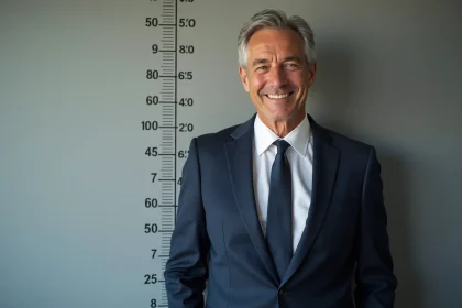 Homme français d'âge moyen en portrait en studio