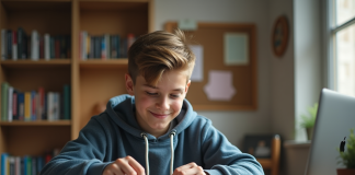 Économiser de l’argent à l’adolescence : astuces et conseils pratiques Adolescent comptant des pièces et billets dans sa chambre