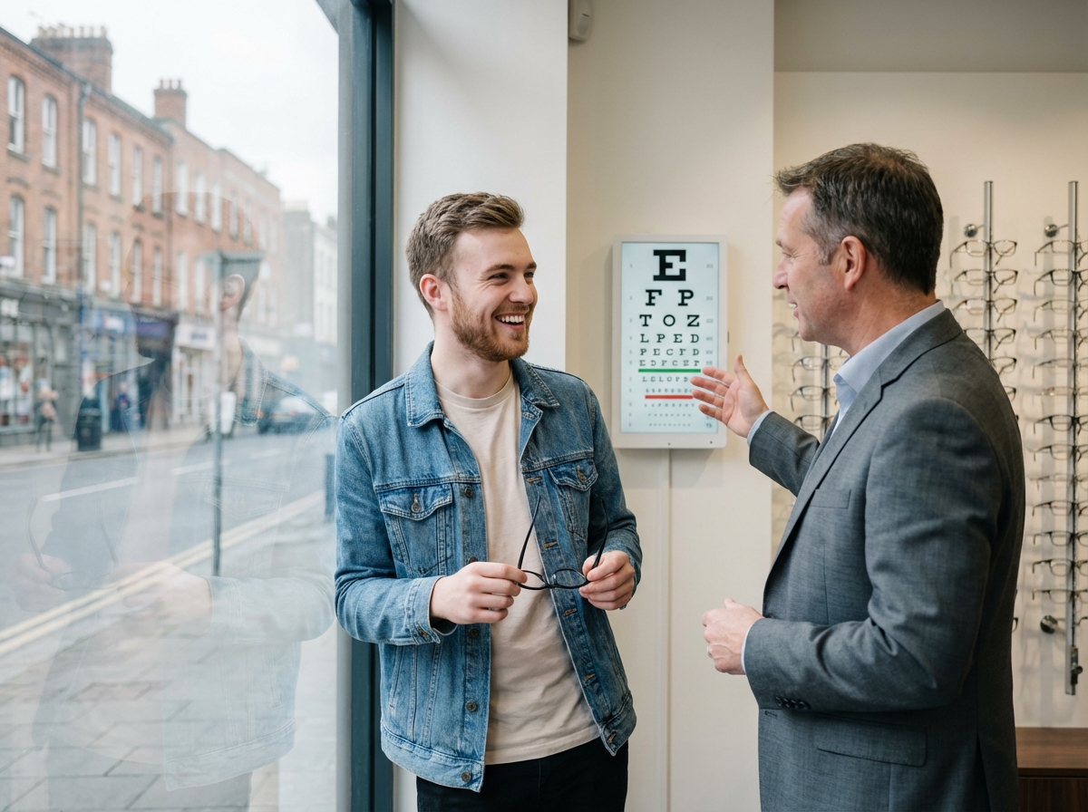 Jeune homme discutant avec l