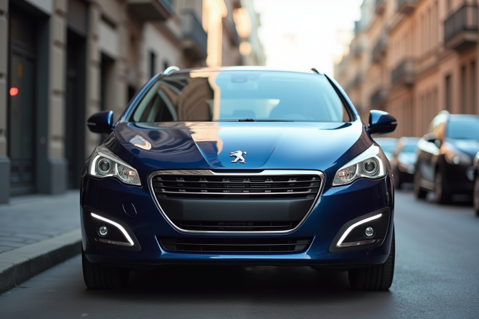 peugeot-308-ville-2015 Peugeot 308 2015 stationnée en ville en plein jour