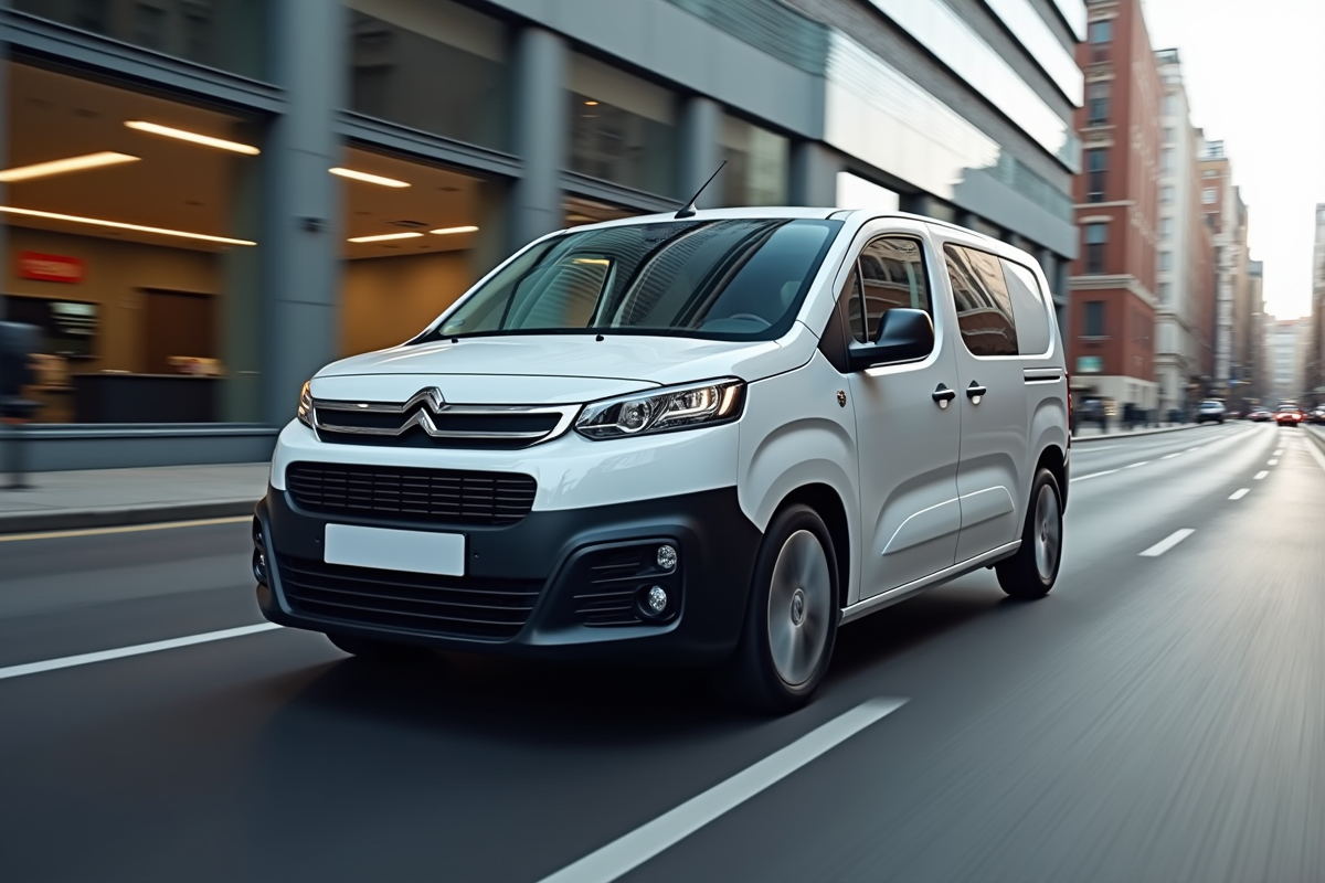 Peugeot Partner Tepee en ville en journée vue dynamique